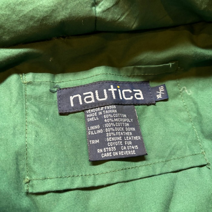 90s nautica down jacket “ファー付き” “size XL” 90年代 ノーティカ ノーチカ ダウンジャケット | Vintage.City 古着屋、古着コーデ情報を発信
