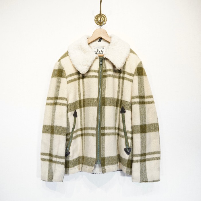 USA VINTAGE Woolrich CHECK PATTERNED WOOL BOA BLOUSON/アメリカ古着ウールリッチチェック柄ウールボアブルゾン | Vintage.City Vintage Shops, Vintage Fashion Trends