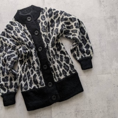 leopard pattern knit cardigan | Vintage.City Vintage Shops, Vintage Fashion Trends