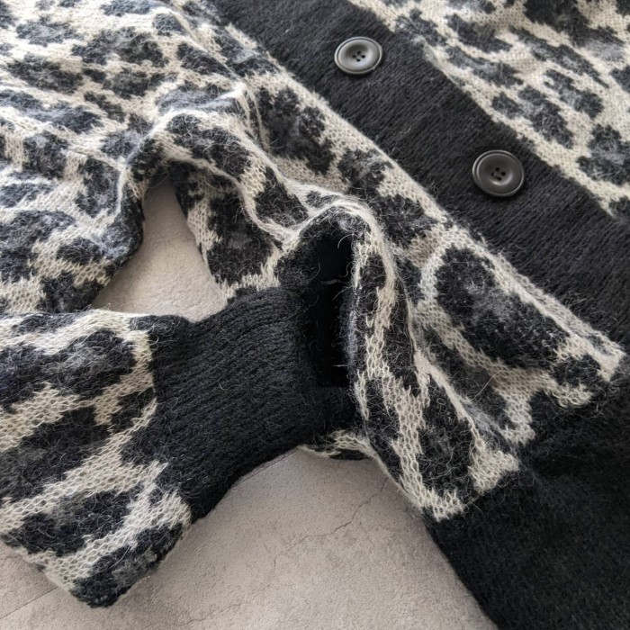 leopard pattern knit cardigan | Vintage.City 빈티지숍, 빈티지 코디 정보