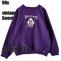 90s USA製 ワイルドキャッツ カレッジ スウェット　紫　XL | Vintage.City 古着屋、古着コーデ情報を発信