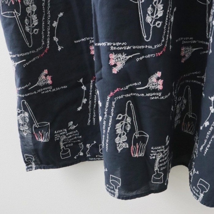 Ne-net ネネット ボタニカル刺繍シャツワンピース | Vintage.City 古着屋、古着コーデ情報を発信