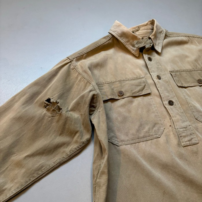 1920s Trade Matchless Mark vintage cotton pullover shirt “チンスト付き” 1920年代 ビンテージシャツ コットンシャツ マチ付き | Vintage.City 古着屋、古着コーデ情報を発信