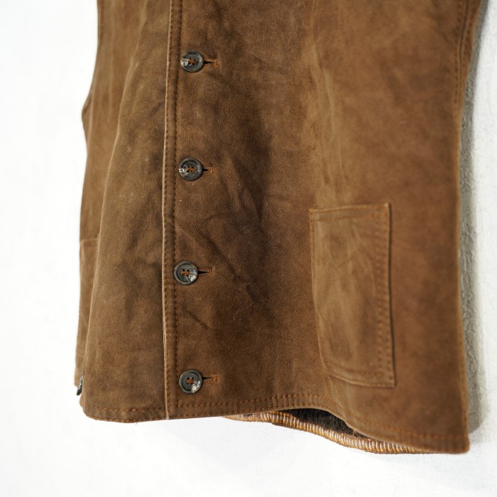 USA VINTAGE MOUTON LEATHER VEST/アメリカ古着ムートンレザーベスト | Vintage.City 古着屋、古着コーデ情報を発信