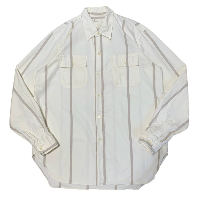 60s~ ITALIAN MILITARY Prisoner Stripe Shirt | Vintage.City 古着屋、古着コーデ情報を発信