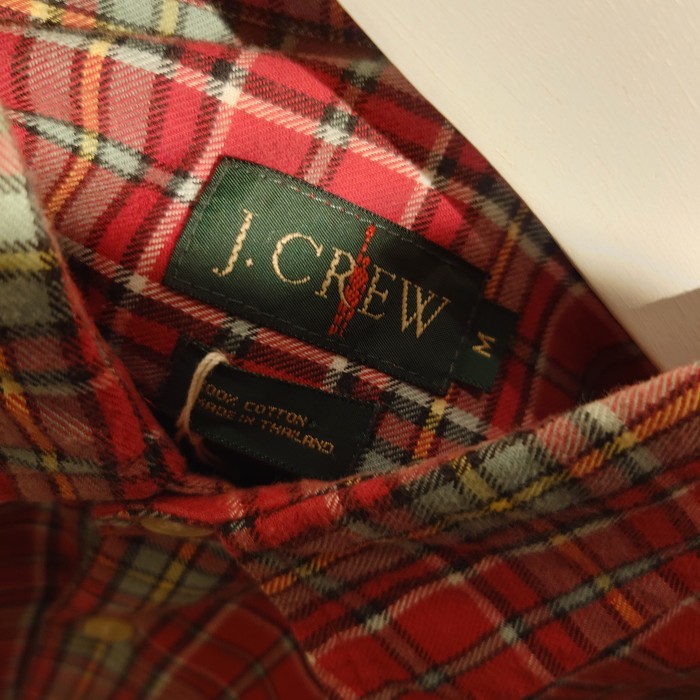 J.crew(ジェイクルー)　チェックシャツ　Мサイズ　コットン　TAILAND　レッド　1446 | Vintage.City 古着屋、古着コーデ情報を発信