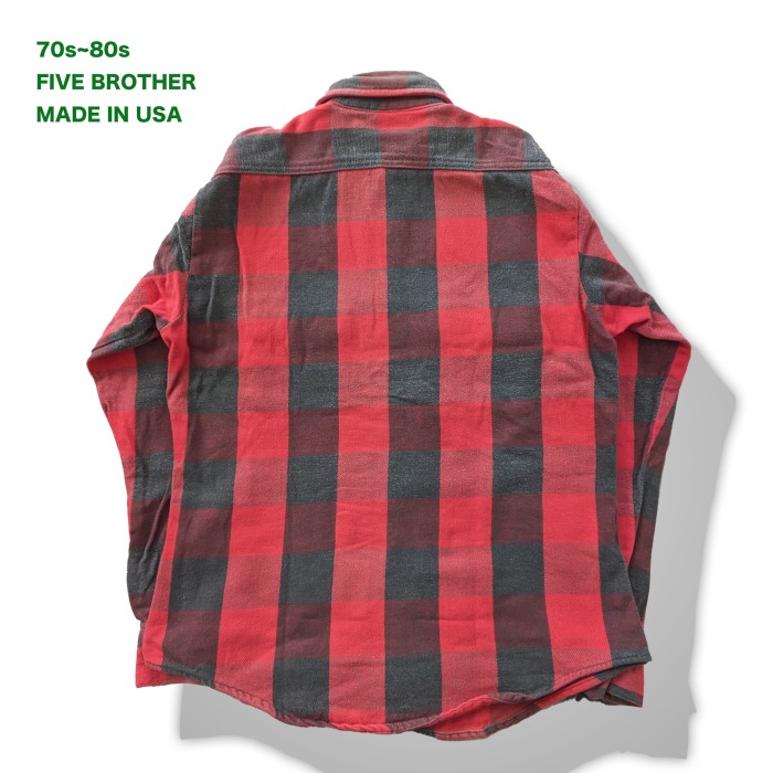 70s80s USA製 FIVE BROTHER チェック柄 ネルシャツ | Vintage.City 빈티지숍, 빈티지 코디 정보