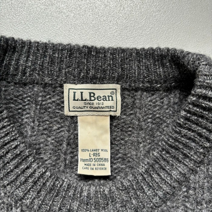 00s LLBean lambs’ wool knit sweater “size L” 2000年代 エルエルビーン ラムウールニット | Vintage.City 古着屋、古着コーデ情報を発信