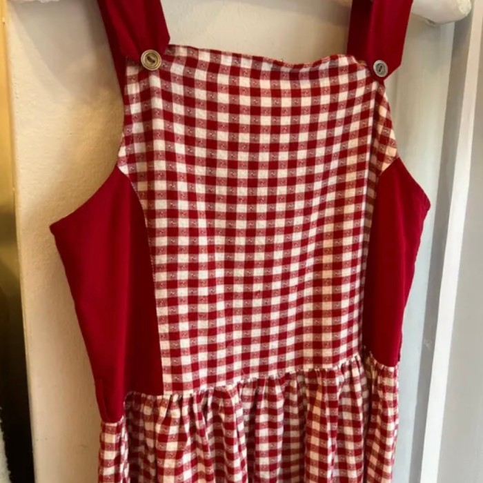 Gingham check tirol dress | Vintage.City 古着屋、古着コーデ情報を発信