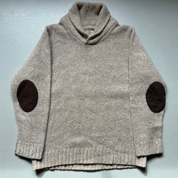 LLBean shawl collar knit sweater “elbow patch” “size XL” エルエルビーン ショールカラーニットセーター エルボーパッチ付き | Vintage.City 빈티지숍, 빈티지 코디 정보