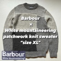 Barbour × White mountaineering patchwork knit sweater “size XL” バブアー×ホワイトマウンテニアリング パッチワークニットセーター | Vintage.City 빈티지숍, 빈티지 코디 정보
