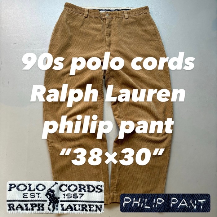 90s polo cords Ralph Lauren philip pant “38×30” 90年代 ラルフローレン フィリップパンツ ポロコーズ | Vintage.City 빈티지숍, 빈티지 코디 정보