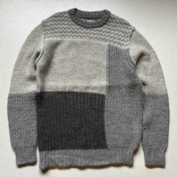 Barbour × White mountaineering patchwork knit sweater “size XL” バブアー×ホワイトマウンテニアリング パッチワークニットセーター | Vintage.City 古着屋、古着コーデ情報を発信