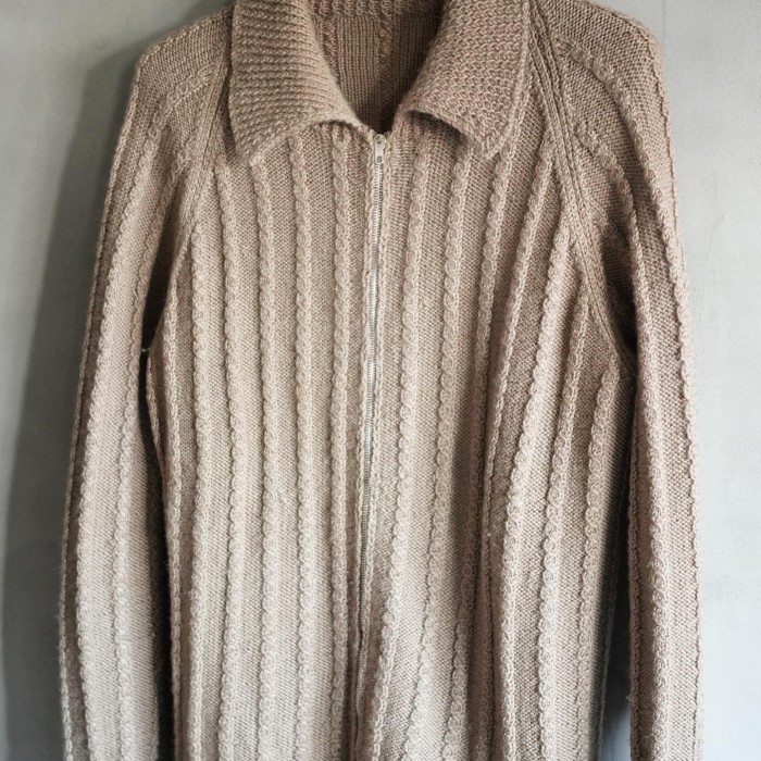 60’s- zip up knit cardigan | Vintage.City 古着屋、古着コーデ情報を発信