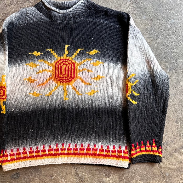 Ecuador Knit 太陽柄 | Vintage.City 古着屋、古着コーデ情報を発信