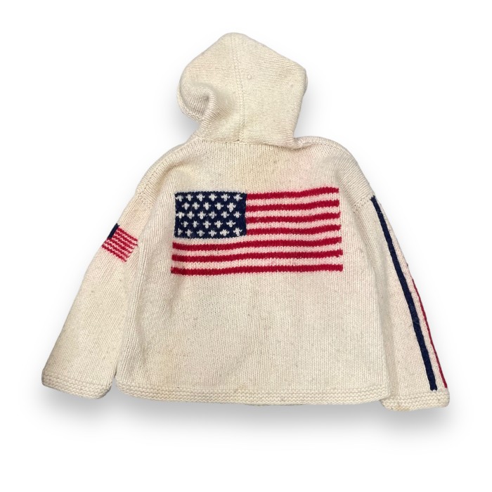stars and stripes wool knit zip hoodie / 星条旗 ウールジップ パーカー | Vintage.City 古着屋、古着コーデ情報を発信