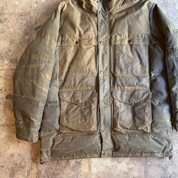 80s FILSON GARMENT Mackinaw Oiled Cotton Goose Down Jacket | Vintage.City 빈티지숍, 빈티지 코디 정보