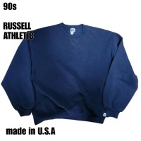 90s ラッセルアスレティック　前V　スウェット　USA製　ネイビー　サイズL | Vintage.City 古着屋、古着コーデ情報を発信