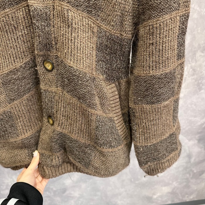 brown Knit cardigan | Vintage.City 古着屋、古着コーデ情報を発信