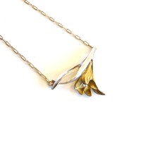 Vintage lily design silver necklace | Vintage.City 빈티지숍, 빈티지 코디 정보
