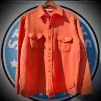 70s USA製 WOOLRICH Chamois Cloth Shirt ウールリッチ シャモアクロス シャツ オレンジ | Vintage.City 古着屋、古着コーデ情報を発信