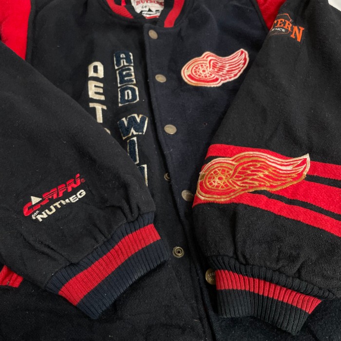 90s NUTMEG NHL DETROIT RED WING スタジャン レッドウィング | Vintage.City 古着屋、古着コーデ情報を発信