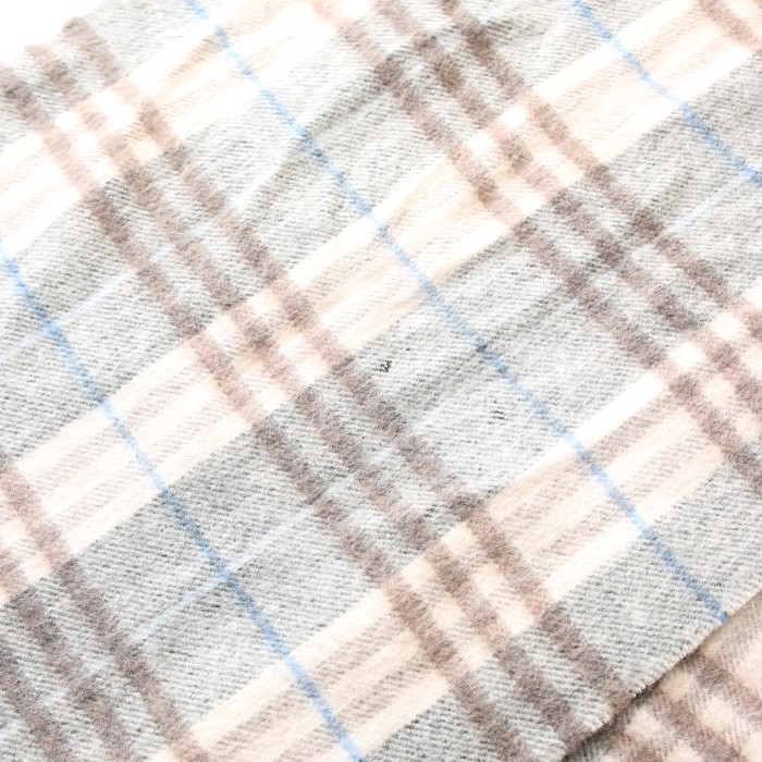 チェック カシミア ウール ニット マフラー Checked Cashmere Blend Wool Knit Muffler# | Vintage.City 古着屋、古着コーデ情報を発信