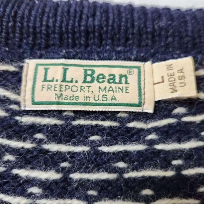 80s L.L.Bean　USA製 バーズアイ　チロルニット  カーディガン　L | Vintage.City 古着屋、古着コーデ情報を発信