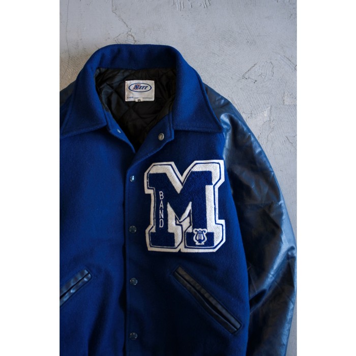 Vintage Leather Sleeve Lettered Stadium Jacket | Vintage.City 古着屋、古着コーデ情報を発信