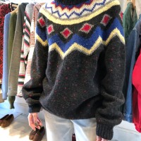 80's～ Woolrich Fair Isle x Birdseye patterned sweater | Vintage.City 古着屋、古着コーデ情報を発信