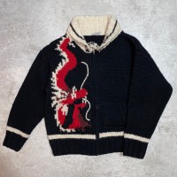80-90’s Pas De Deux dragon cowichan sweater | Vintage.City 빈티지숍, 빈티지 코디 정보