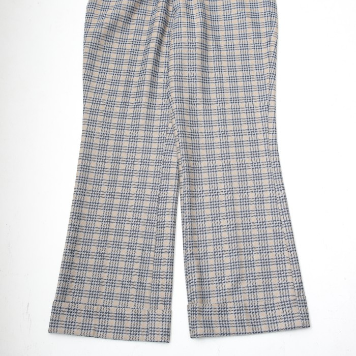 ヴィンテージ 千鳥格子 フレア ポリエステル スラックス パンツ 70's Houndstooth Pattern Flared Polyester Slacks Pants# | Vintage.City 古着屋、古着コーデ情報を発信