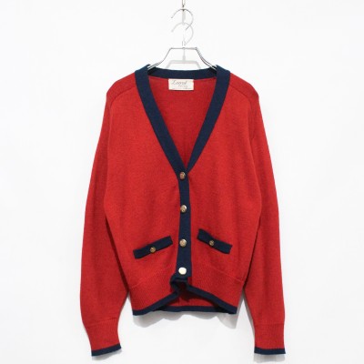 1980s gold button knit cardigan | Vintage.City 古着屋、古着コーデ情報を発信