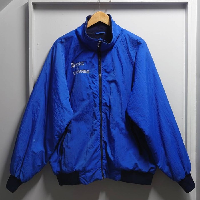90’s Cal Craft 裏地フリース ナイロン ウォームアップ ジャケット ブルー XL 米企業物 | Vintage.City 古着屋、古着コーデ情報を発信