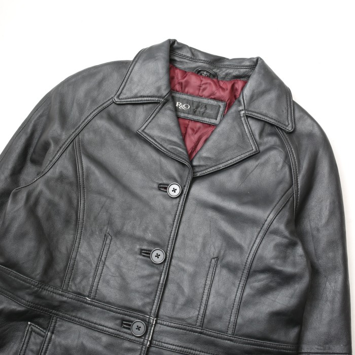 レザーハーフ チェスター コート Black Leather Chester Coat | Vintage.City 古着屋、古着コーデ情報を発信
