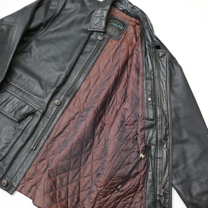 レザーハーフコート Black Leather Coat | Vintage.City 古着屋、古着コーデ情報を発信