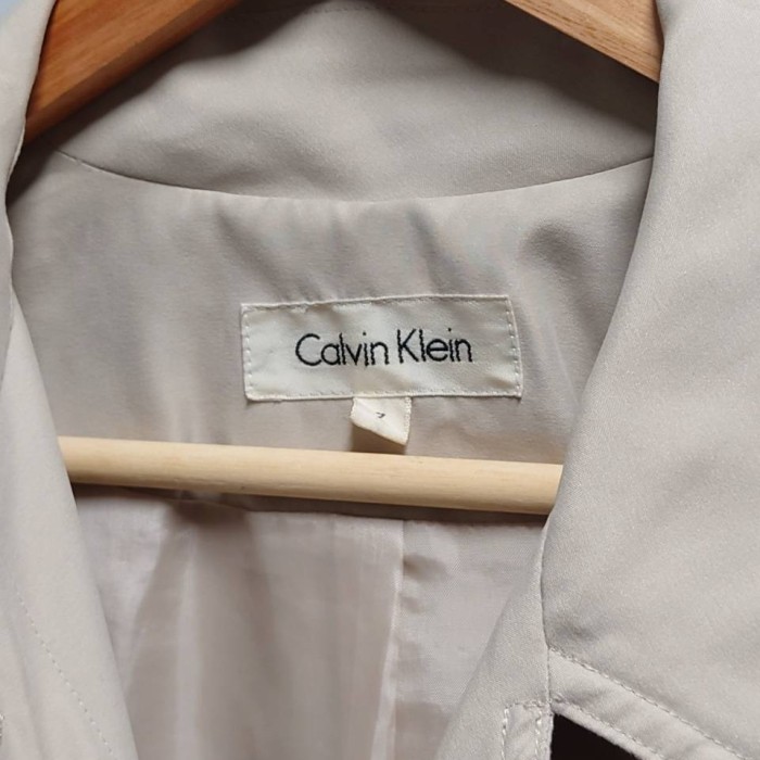 80-90’s Calvin Klein ピーチスキン ステンカラー コート ベージュ サイズ7 カルバンクライン ck | Vintage.City 古着屋、古着コーデ情報を発信