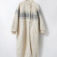 white knit long coat | Vintage.City 빈티지숍, 빈티지 코디 정보