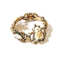 60s USA 「Selini」 Vintage buddha & dragon Unsigned bracelet by Selro | Vintage.City 빈티지숍, 빈티지 코디 정보