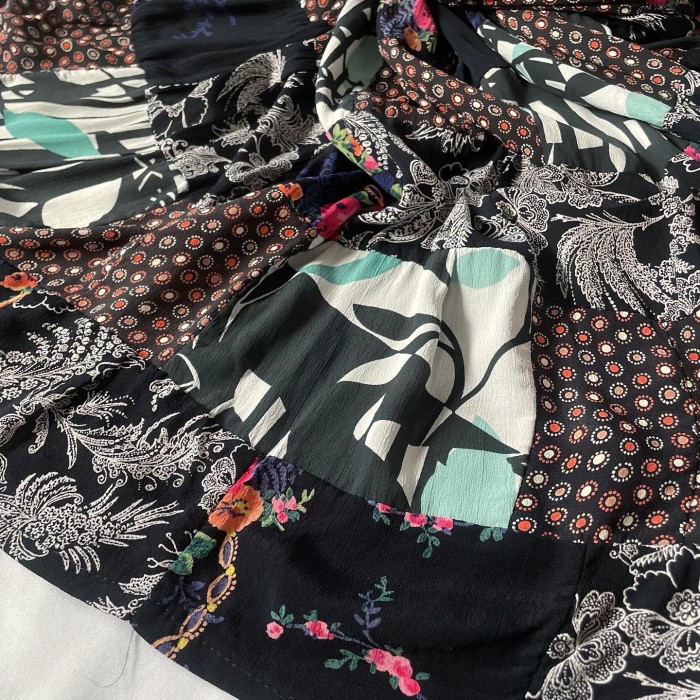 Made in India インドレーヨン パッチワークマキシスカート | Vintage.City 빈티지숍, 빈티지 코디 정보