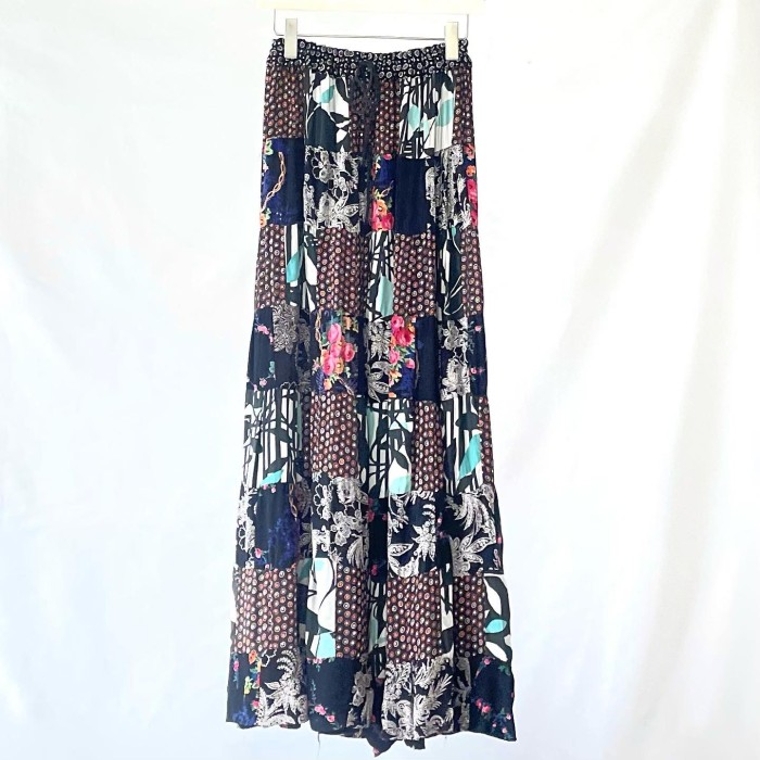 Made in India インドレーヨン パッチワークマキシスカート | Vintage.City 빈티지숍, 빈티지 코디 정보
