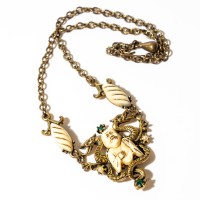 60s USA 「Selini」 Vintage buddha & dragon Unsigned necklace by Selro | Vintage.City Vintage Shops, Vintage Fashion Trends