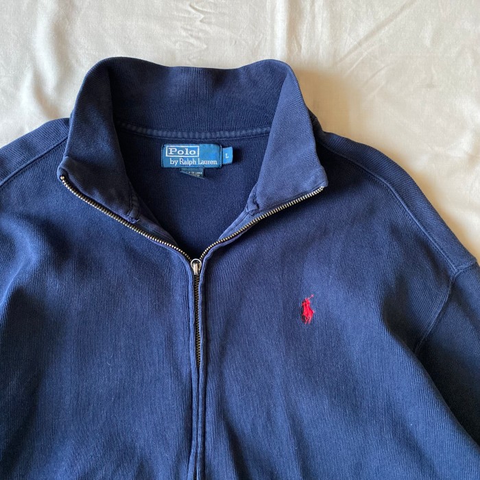 90s / 《Ralph Lauren》sweat zip up jacket ラルフローレン スウェット トラックジャケット | Vintage.City 빈티지숍, 빈티지 코디 정보