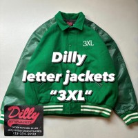 Dilly letter jackets “3XL” レタージャケット スタジャン サンプル品 メルトンレザー | Vintage.City 빈티지숍, 빈티지 코디 정보