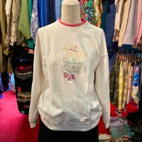 花柄刺繍スウェットトレーナー 白ピンク | Vintage.City 빈티지숍, 빈티지 코디 정보