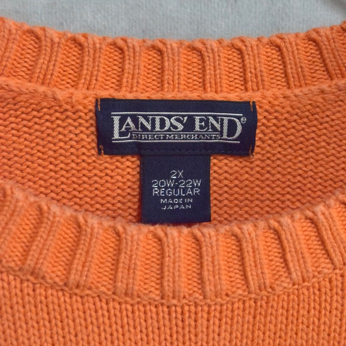 old “ lands’ end ” cotton knit | Vintage.City 古着屋、古着コーデ情報を発信