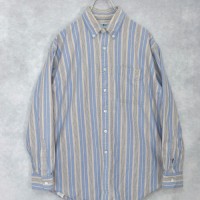 old “ L.L.bean ” multi stripe pattern cotton BD l/s shirts | Vintage.City 빈티지숍, 빈티지 코디 정보