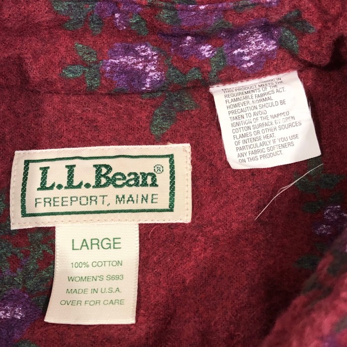 80s USA製 L.L.Bean 花柄 コットン シャツ ■0210KH① | Vintage.City 빈티지숍, 빈티지 코디 정보