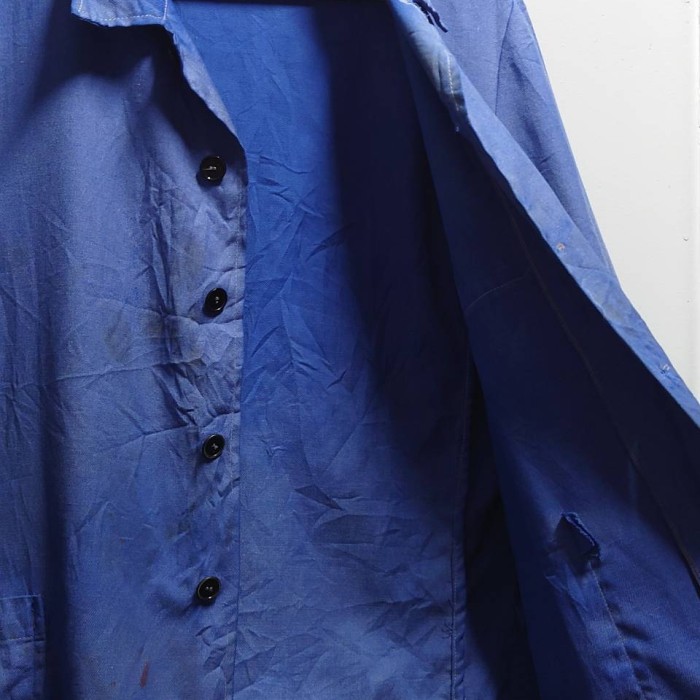 Vintage French Work コットンツイル カバーオール ブルー系 サイズ176/104 ユーロ ワークジャケット | Vintage.City 古着屋、古着コーデ情報を発信