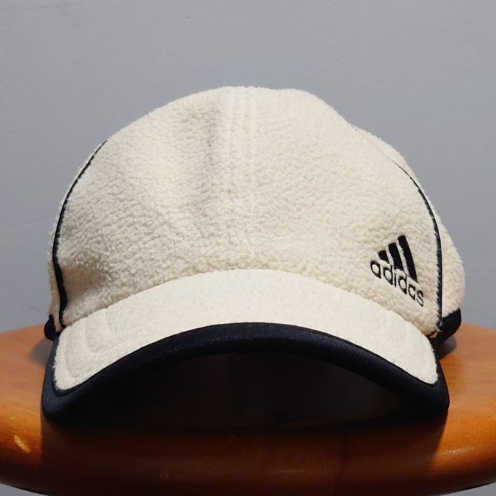 90-00’s adidas ロゴ刺繍 フリース キャップ オフホワイト OSFX 60-63cm 帽子 1990-2000年代 | Vintage.City 빈티지숍, 빈티지 코디 정보